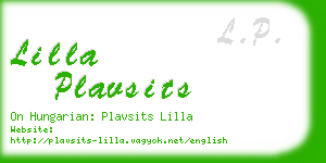 lilla plavsits business card